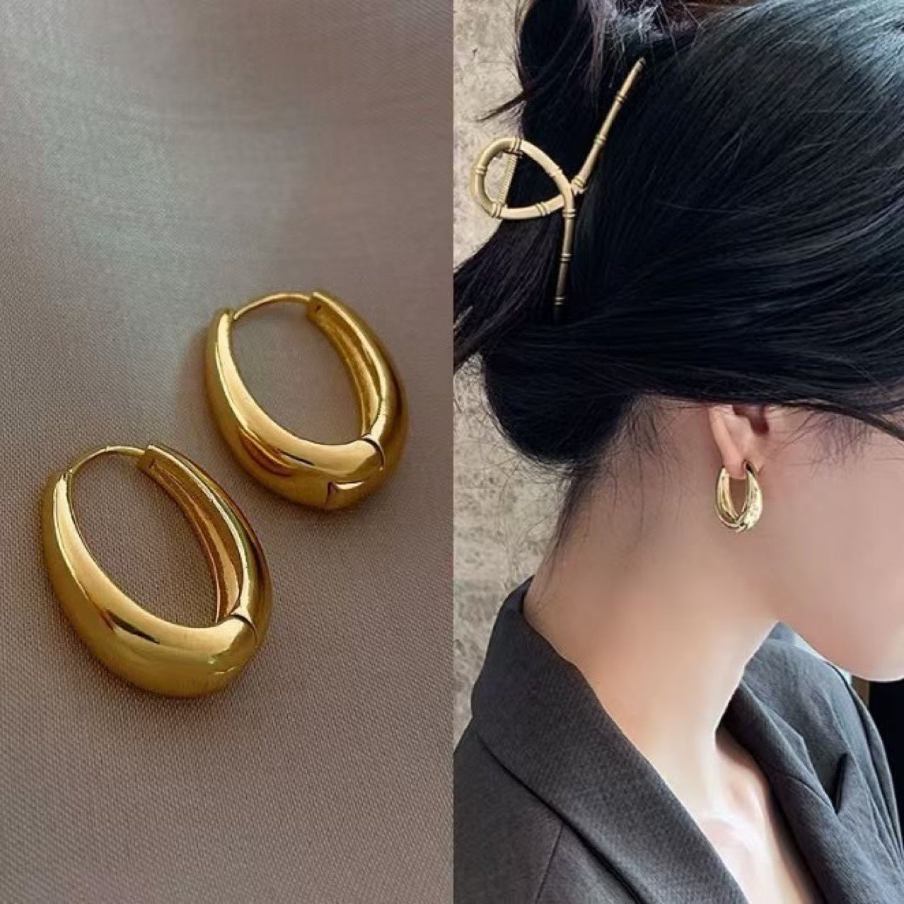 Sunlit Hoop Earrings