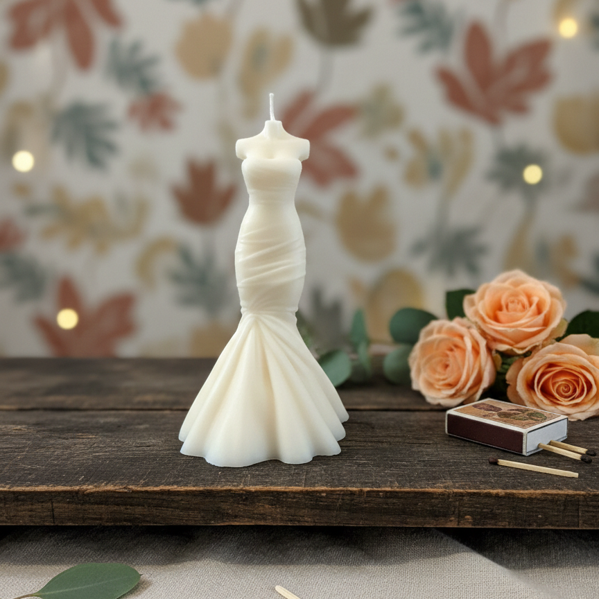 Wedding Dress Candle